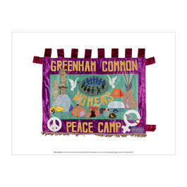 Thalia Campell Greenham Common Women's Peace Camp banner art print
