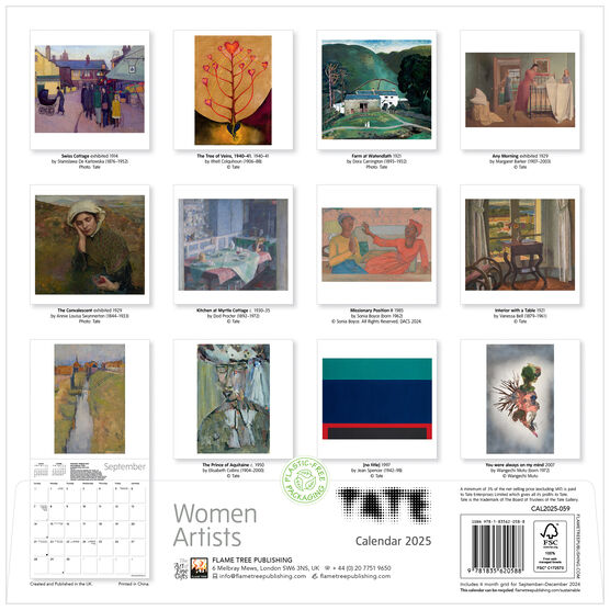 Tate: Women Artists 2025 wall calendar