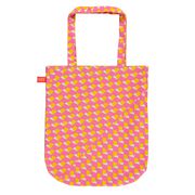 Laura Spring geometric pink and yellow tote bag