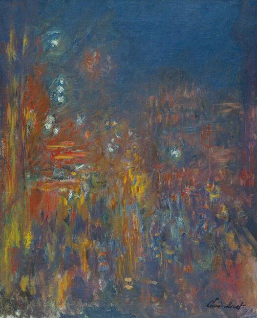 Leicester Square At Night Print Poster Giclee Claude Monet
