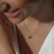 Dove charm gold necklace