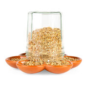Terracotta bird feeder