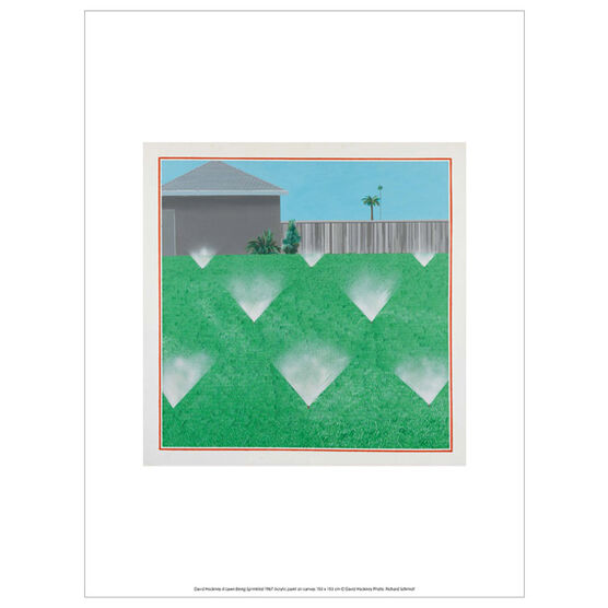 David Hockney A Lawn Being Sprinkled  (exhibition print)