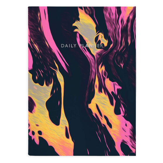Pink marble day planner notebook
