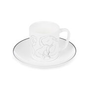 Picasso Woman with Flower Writing espresso cup and saucer