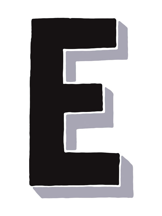 Bob and Roberta Smith: Bobs Alphabet: E