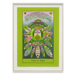 Suzanne Treister, HEXEN 5.0/Tarot/Seven of Wands - Regenerative Systems (Tate variation), 2024 framed