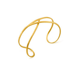 Sculptural embolic cuff bracelet