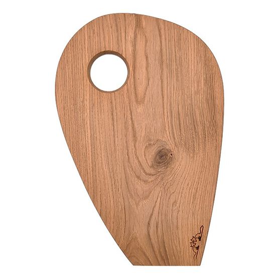 Curved oak chopping board