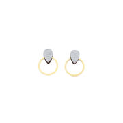 Raindrop hoop stud earrings