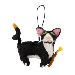 Mildred the Gallery Cat felt decoration