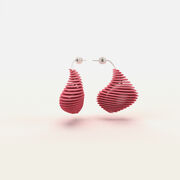 Pink Helix 3D printed earrings