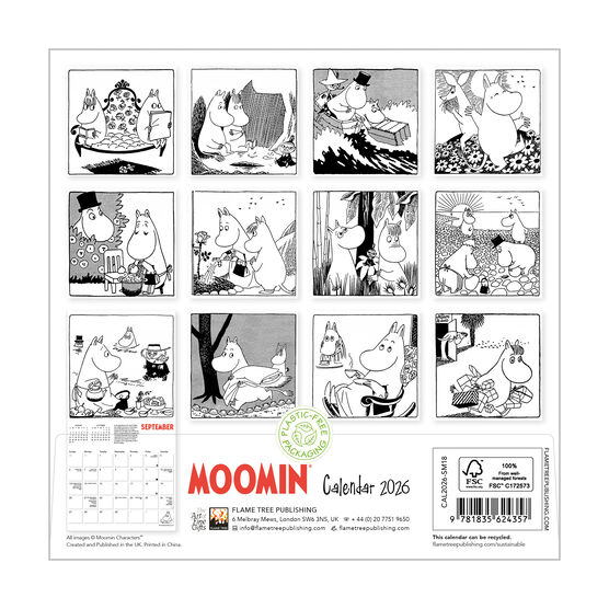 Moomin 2026 mini wall calendar