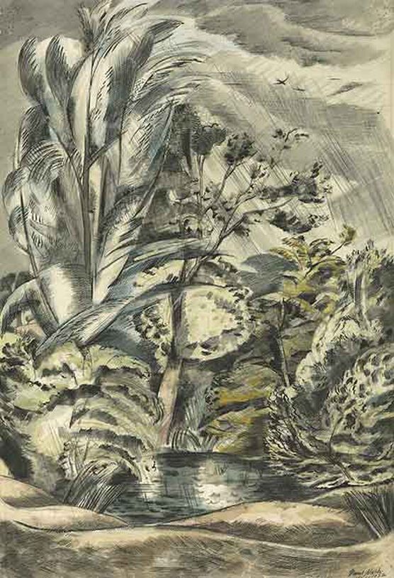 Nash: Tench Pond in a Gale