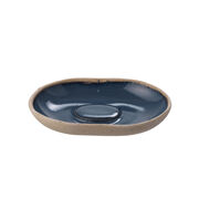 Blue ceramic soap dish