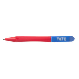 Pink and blue Tate logo twist pen