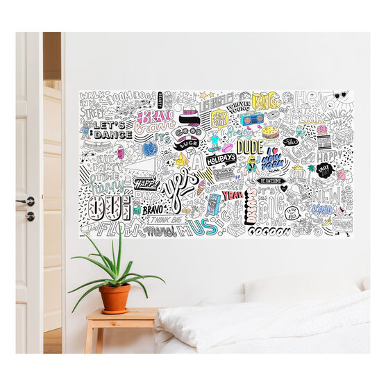 Giant Street Art colouring poster