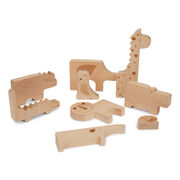 Safari wooden animal blocks