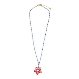 Red flower necklace