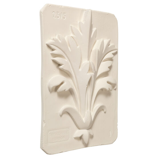 Decorative acanthus plaster cast plaque