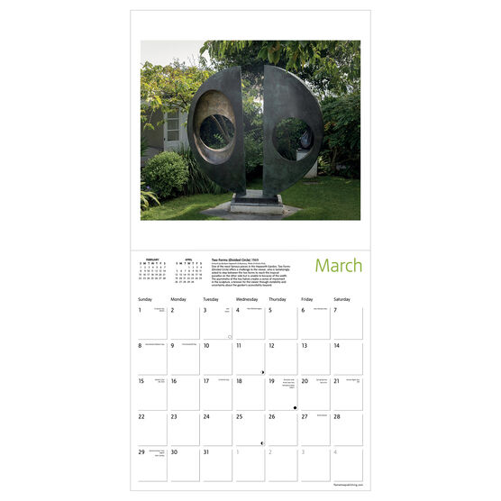 Tate: Barbara Hepworth Sculpture Garden 2026 wall calendar