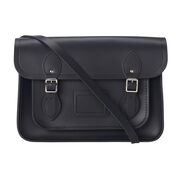 Navy leather Cambridge satchel