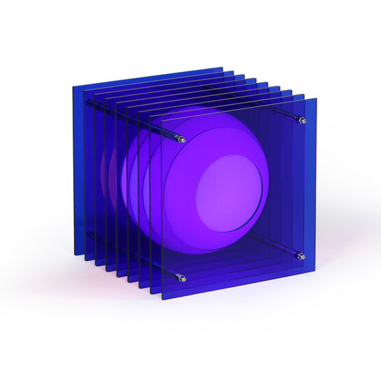 Lop small square blue lamp