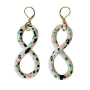 Ceramic twist Peony earrings
