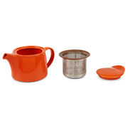 Kinto vermilion porcelain brim teapot