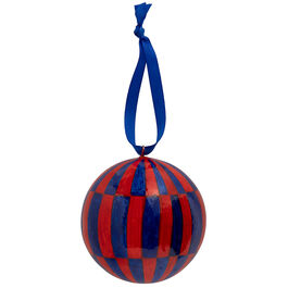 Handpainted red & blue bauble