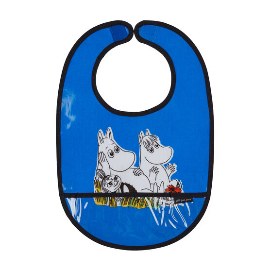 Blue Moomin bib