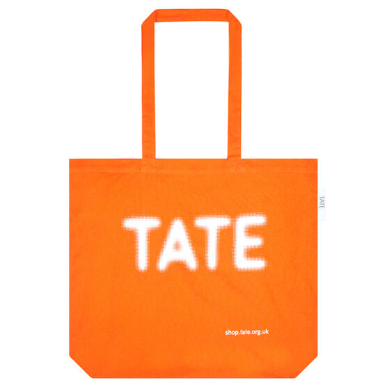Large Orange Tate bag for life