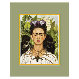 Frida Kahlo Self-Portrait with Thorn Necklace and Hummingbird mounted print