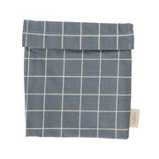 Gridded blue sandwich bag