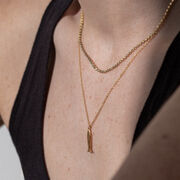 Lucky Fish charm gold necklace
