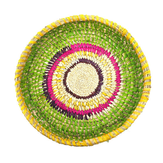Trudy Nyurpaya Holland Smythe green and yellow Tjanpi basket