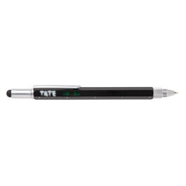 Tate logo black multi tool pen