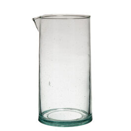 Tall glass carafe