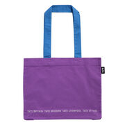 Purple Tate logo tote bag