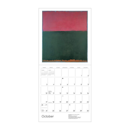 Mark Rothko 2021 Calendar Calendars Tate Shop Tate rothko wall calendar 2021