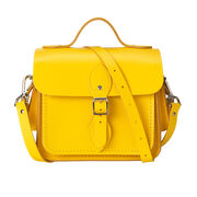 Bright yellow leather Cambridge camera bag