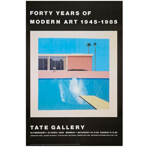 David Hockney: A Bigger Splash vintage poster