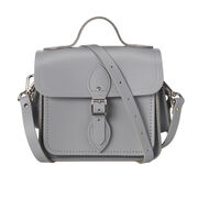 Light grey leather Cambridge camera bag