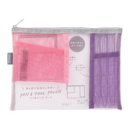 Pink mesh zip pouch