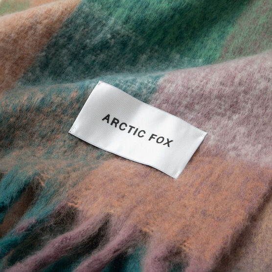 Dusky Lilac checked wide scarf