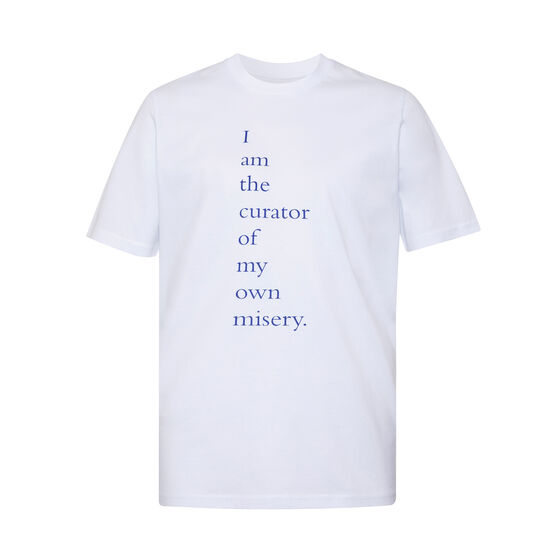 Douglas Gordon curator of misery white t-shirt