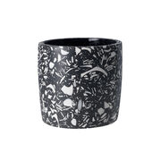Black terrazzo plant pot