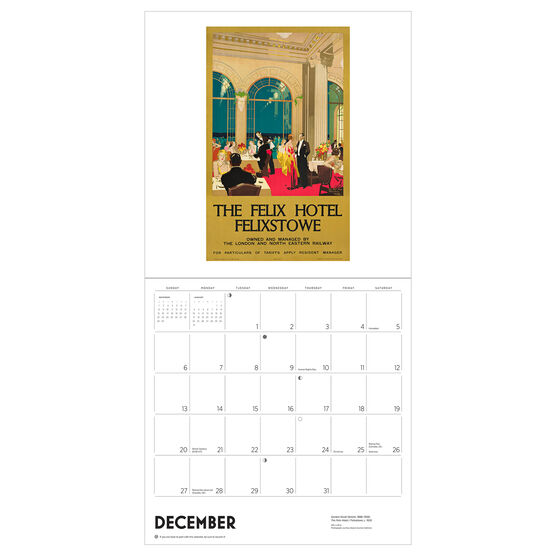 England By Rail: Vintage Travel Posters 2026 wall calendar