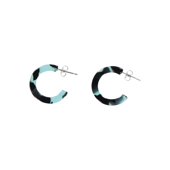 Shanghai green mini hoop earrings