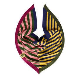 Lazy Oaf Check and Stripe triangle scarf